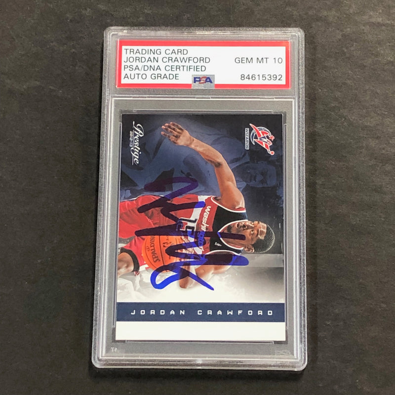 2012-13 Panini Prestige #31 Jordan Crawford Signed Card AUTO 10 PSA Slabbed Wizards