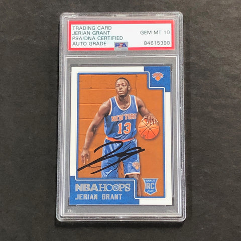 2015 NBA Hoops #287 JERIAN GRANT Signed Card AUTO 10 PSA Slabbed RC Rookie