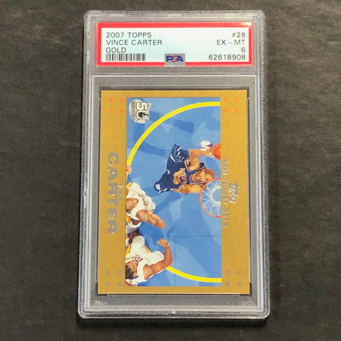 2007 Topps #28 Vince Carter PSA 6 EX-MT