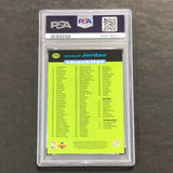 1995 Coll. Choice Intnl #28 Michael Jordan PSA 6 EX-MT French II - Checklist