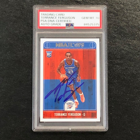 2017-18 NBA Hoops #271 Terrance Ferguson Signed Card AUTO 10 PSA Slabbed RC Thunder