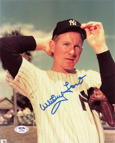 Whitey Ford Autographed Signed Yankees 8X10 Photo Autograph Auto PSA/DNA