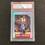 2015-16 NBA Hoops Holo #124 Mario Chalmers Signed Card AUTO 10 PSA Slabbed Heat