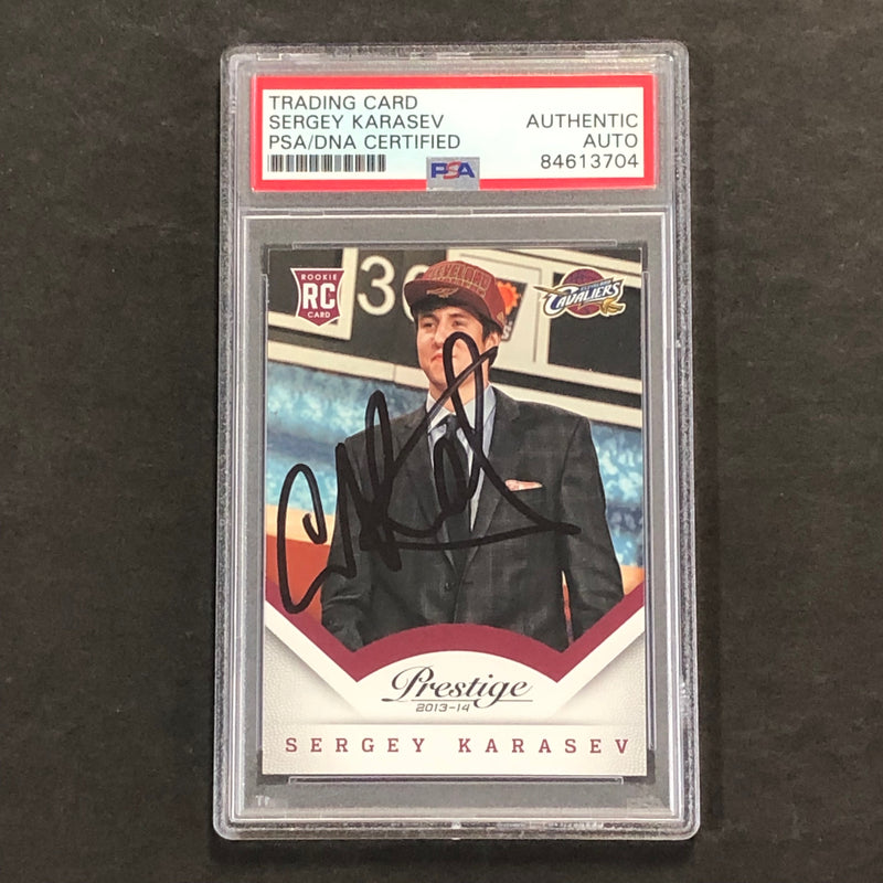2013-14 Panini Prestige #179 Sergey Karasev Signed Card AUTO PSA Slabbed RC Cavaliers