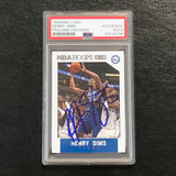 2015-16 NBA Hoops #161 Henry Sims Signed Card AUTO PSA Slabbed 76ers