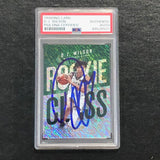 2017-18 Panini Prestige Rookie Class Rain #17 D.J. Wilson Signed Card AUTO PSA/DNA Slabbed Bucks