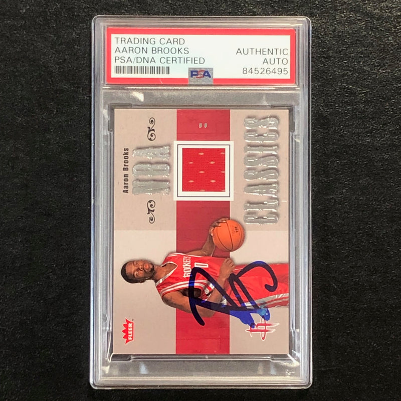 2007-08 Fleer Classics #TT-AB Aaron Brooks Signed Relic Card AUTO PSA/DNA Slabbed Rockets