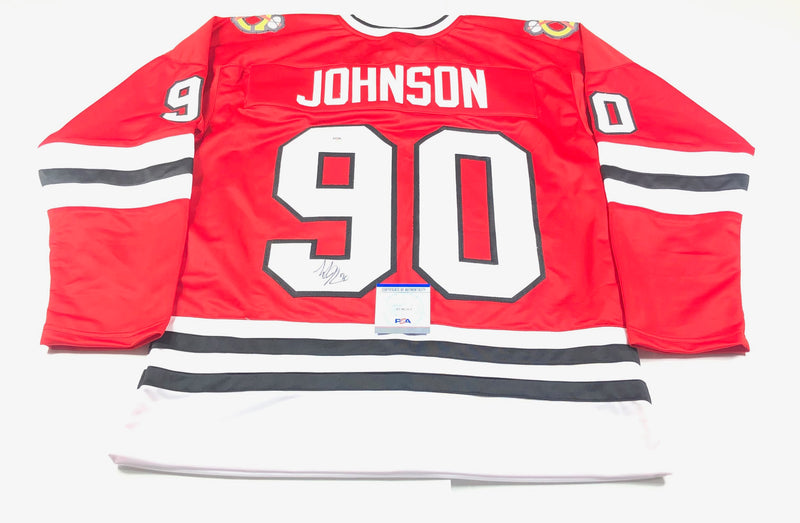 TYLER JOHNSON signed Jersey PSA/DNA Chicago Blackhawks Autographed