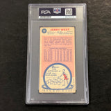 1969-70 Topps #90 Jerry West Signed Card Auto PSA Slabbed Lakers