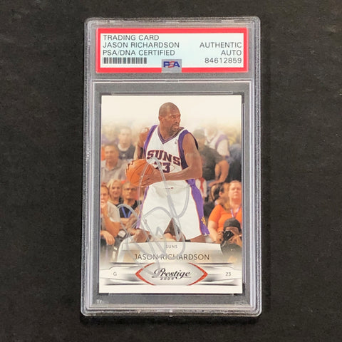 2009-10 Panini Prestige #87 Jason Richardson Signed Card AUTO PSA Slabbed Suns
