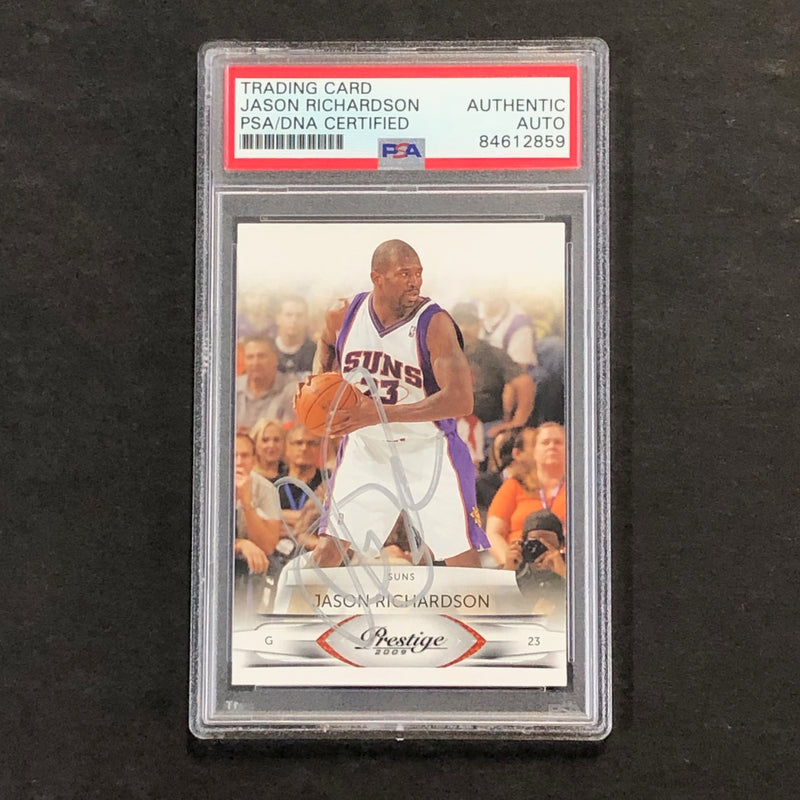2009-10 Panini Prestige #87 Jason Richardson Signed Card AUTO PSA Slabbed Suns