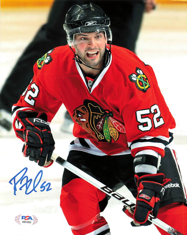 BRANDON BOLLIG signed 8x10 photo PSA/DNA Autographed Chicago Blackhawks