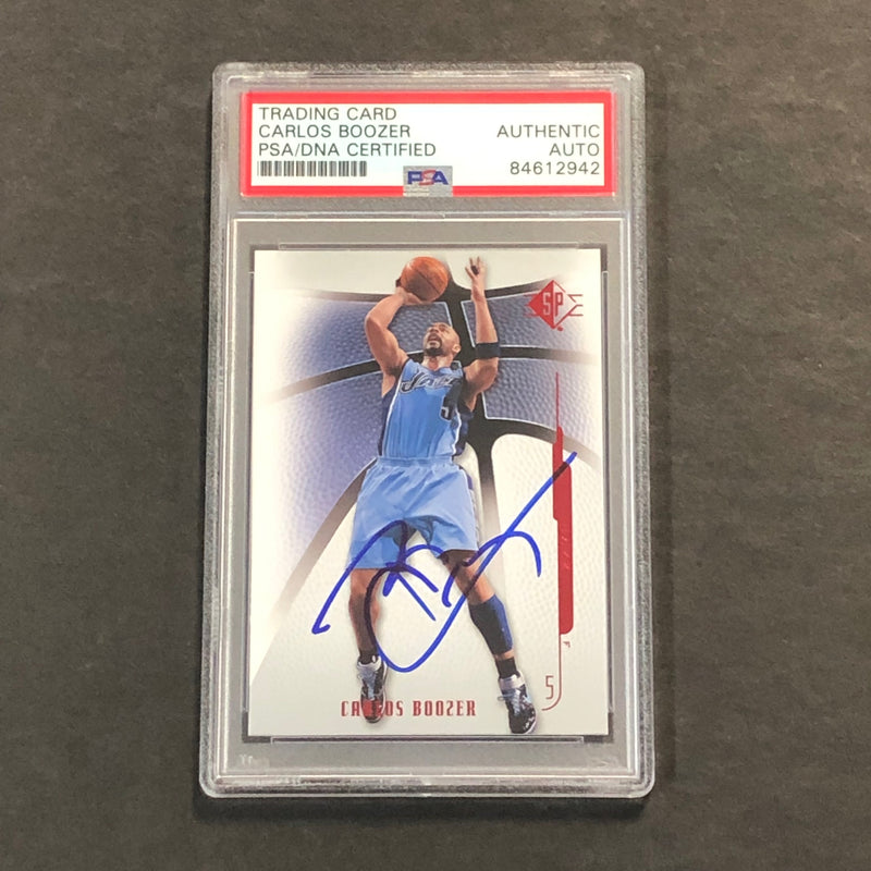 2008-09 NBA SP #71 Carlos Boozer Signed Card AUTO PSA/DNA Slabbed Jazz