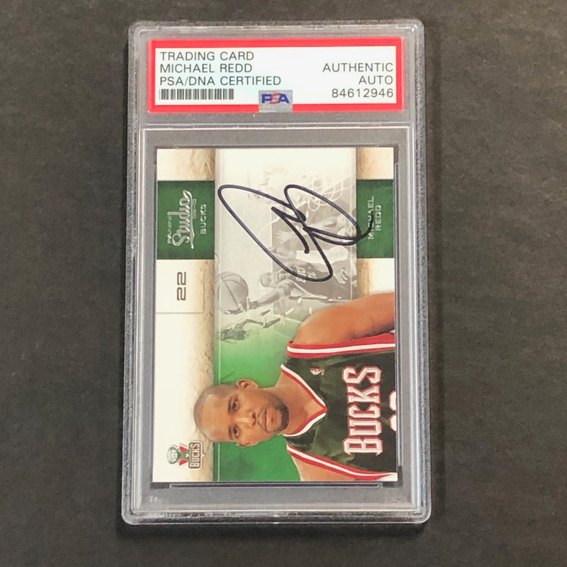 2010 Panini Studio #88 Michael Redd Signed Card AUTO PSA/DNA Encapsulated Milwaukee Bucks