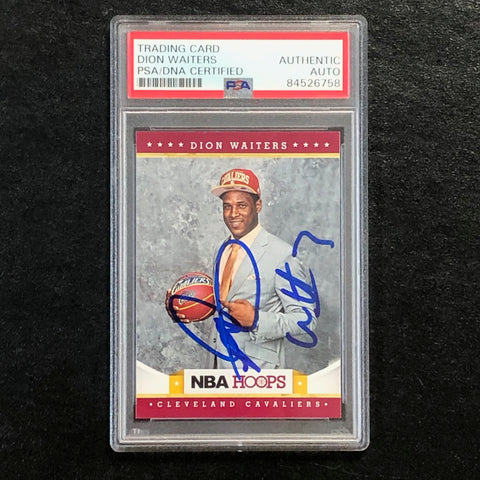 2012-13 NBA Hoops #278 Dion Waiters Signed Card AUTO PSA Slabbed Cavaliers