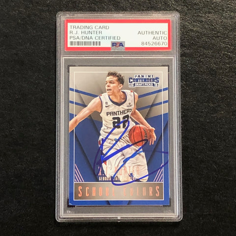 2015-16 Contenders Draft Picks #35 RJ HUNTER Signed Card AUTO PSA Slabbed Georgia State