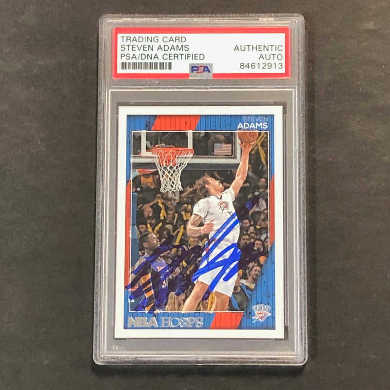 2016-17 NBA Hoops #132 Steven Adams AUTO Signed Card Encapsulated PSA/DNA Oklahoma City Thunder