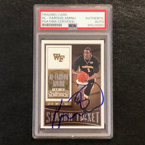 2015-16 Contenders Draft Picks #4 Al-Farouq Aminu Signed Card AUTO PSA Slabbed Wake Forest