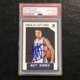 2015-16 NBA Hoops #184 Matt Barnes Signed Card AUTO PSA Slabbed Grizzlies