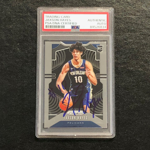 2019-20 Panini Prizm #254 Jaxson Hayes Signed Card AUTO PSA Slabbed RC Pelicans