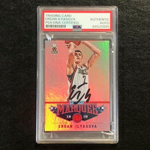 2012-13 Panini Marquee #54 Ersan Ilyasova Signed Card AUTO PSA Slabbed Bucks