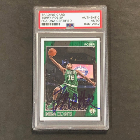 2016-17 NBA Hoops #175 Terry Rozier Signed Card AUTO PSA/DNA Slabbed Celtics