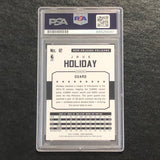 2015-16 NBA Hoops #12 Jrue Holiday Signed Card AUTO PSA Slabbed Pelicans