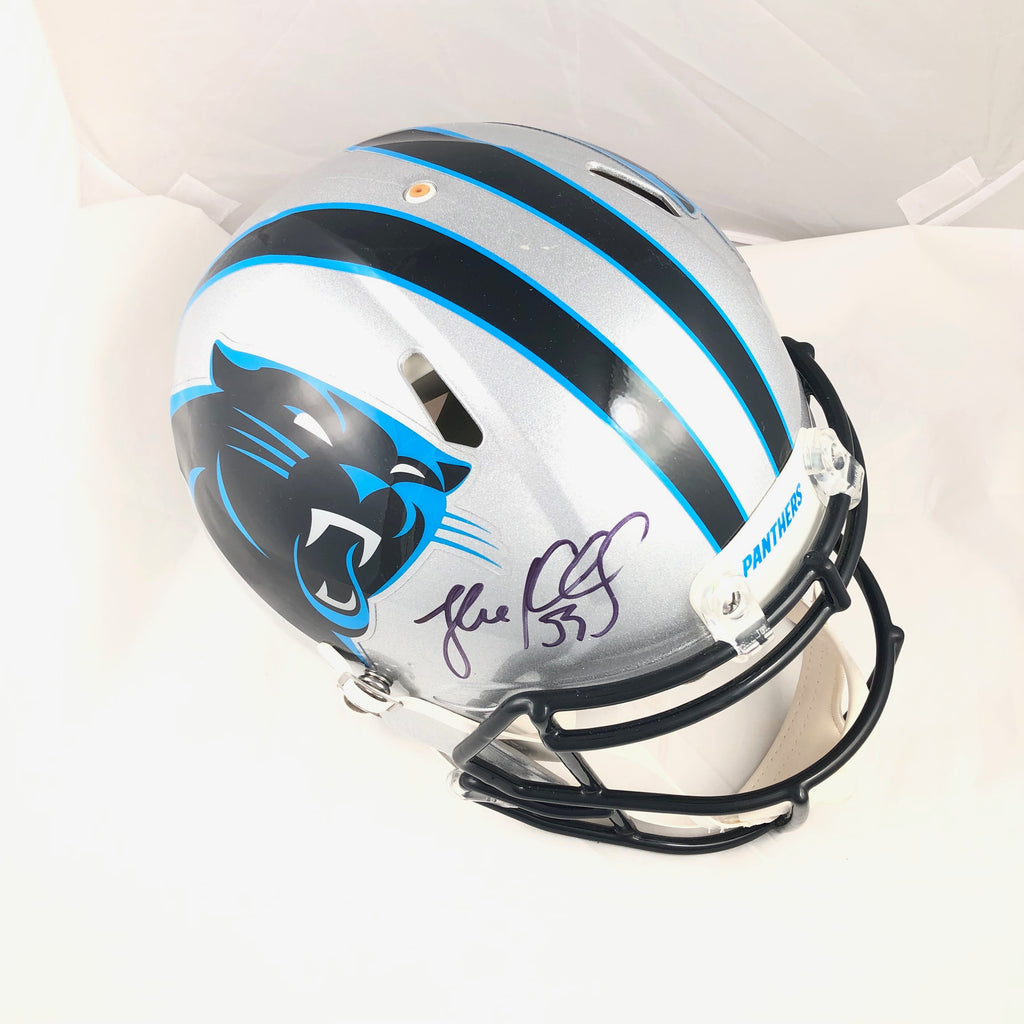 carolina panthers christian mccaffrey autographed full size football helmet Luke Kuechly Signed Full Size Speed Helmet PSA/DNA Fanatics Panthers A – Golden State Memorabilia