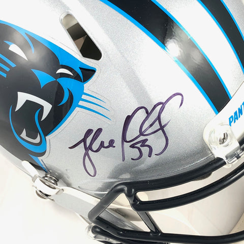 carolina panthers christian mccaffrey autographed full size football helmet Luke Kuechly Signed Full Size Speed Helmet PSA/DNA Fanatics Panthers A – Golden State Memorabilia