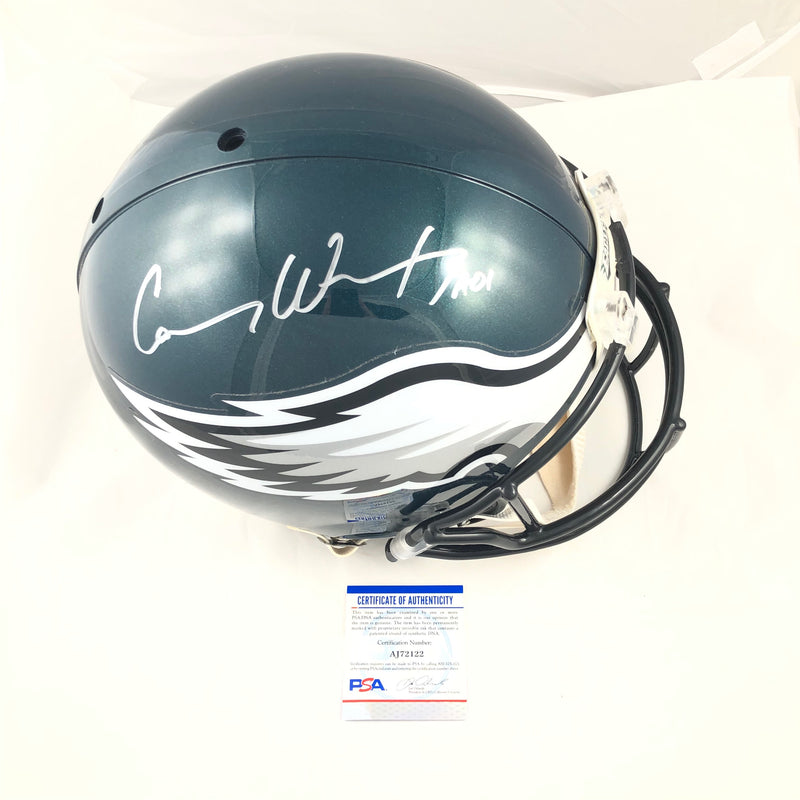 Carson Wentz Signed Full Size Helmet PSA/DNA Fanatics Philadelphia Eagles Autographed