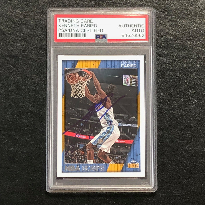 2016-17 NBA Hoops #92 Kenneth Faried Signed AUTO PSA Slabbed Nuggets