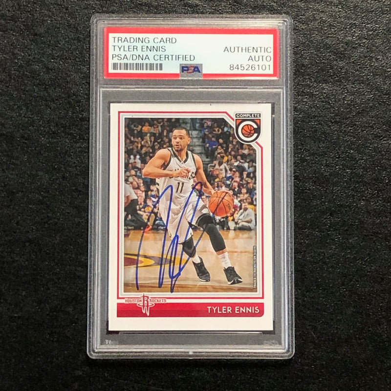 2016-17 Panini Complete #18 Tyler Ennis Signed Card AUTO PSA Slabbed Rockets