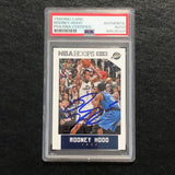 2015-16 NBA Hoops #98 Rodney Hood Signed Card PSA Slabbed Jazz