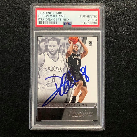 2014-15 Panini Prestige #88 Deron Williams Signed Card AUTO PSA Slabbed Nets