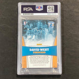 2010-11 Panini Prestige Inside the Numbers #9 David West Signed Relic Card AUTO 10 PSA Slabbed Hornets