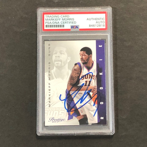 2012-13 Panini Prestige #165 Markieff Morris Signed Card AUTO PSA Slabbed RC Suns