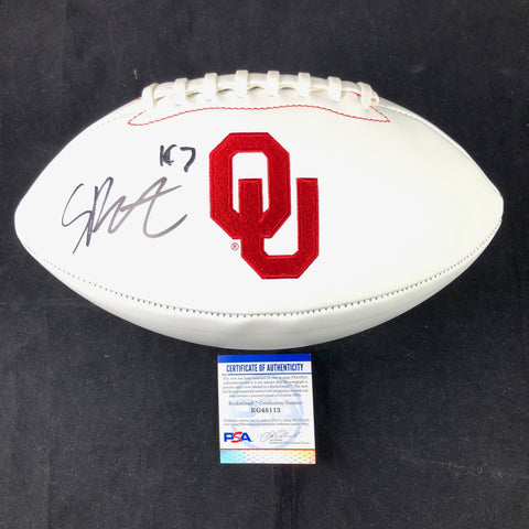 Spencer Rattler Signed Football PSA/DNA Oklahoma Sooners Autographed