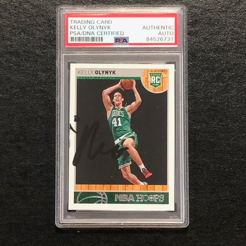 2013-14 NBA Hoops #273 Kelly Olynyk Signed Rookie Card AUTO PSA Slabbed RC Celtics