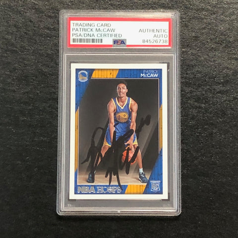 2016-17 NBA Hoops #293 Patrick McCaw Signed Card AUTO PSA Slabbed RC Warriors