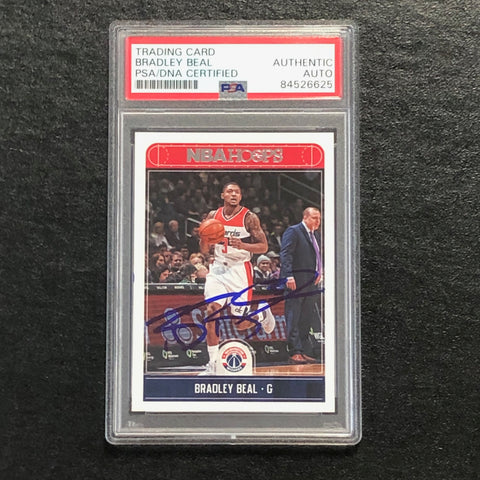 2017-18 NBA Hoops #245 Bradley Beal Signed Card AUTO PSA Slabbed Wizards