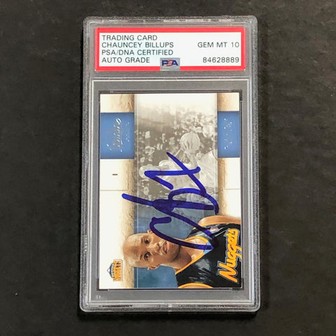 2009-10 Panini Studio #6 Chauncey Billups Signed Card AUTO 10 PSA Slabbed Nuggets