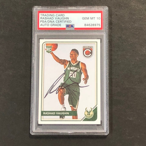 2015-16 Panini Complete #299 Rashad Vaughn Signed Card AUTO 10 PSA Slabbed RC Rookie