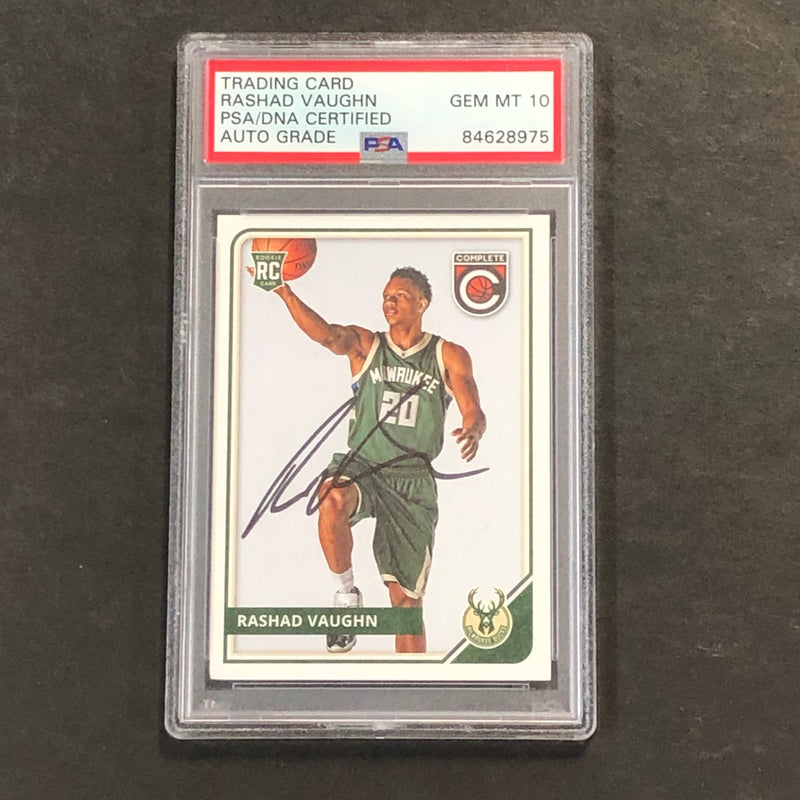 2015-16 Panini Complete #299 Rashad Vaughn Signed Card AUTO 10 PSA Slabbed RC Rookie