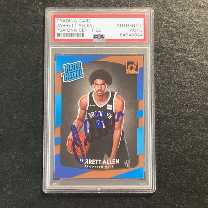 2017 Donruss Rated Rookie # 179 Jarrett Allen Signed Card AUTO PSA Slabbed RC Nets