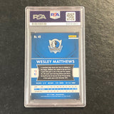 2015-16 Panini Prizm #40 Wesley Matthews Signed Card AUTO PSA Slabbed Mavericks