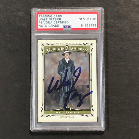 2013 Upper Deck Goodwin Champions #53 Walt Frazier Signed Card AUTO 10 PSA Slabbed