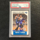 2015-16 NBA Hoops #90 Tobias Harris Signed Card AUTO PSA Slabbed Magic