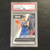 2017-18 Panini Prizm Fundamentals #49 Nikola Vucevic  Signed Card AUTO PSA Slabbed Magic