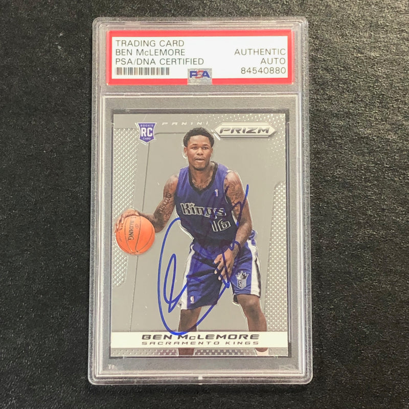 2013-14 Panini Prizm #263 Ben McLemore Signed Card AUTO PSA Slabbed RC Kings