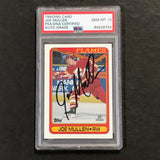 1990-91 Topps #218 Joe Mullen Signed Card AUTO 10 PSA Slabbed Flames